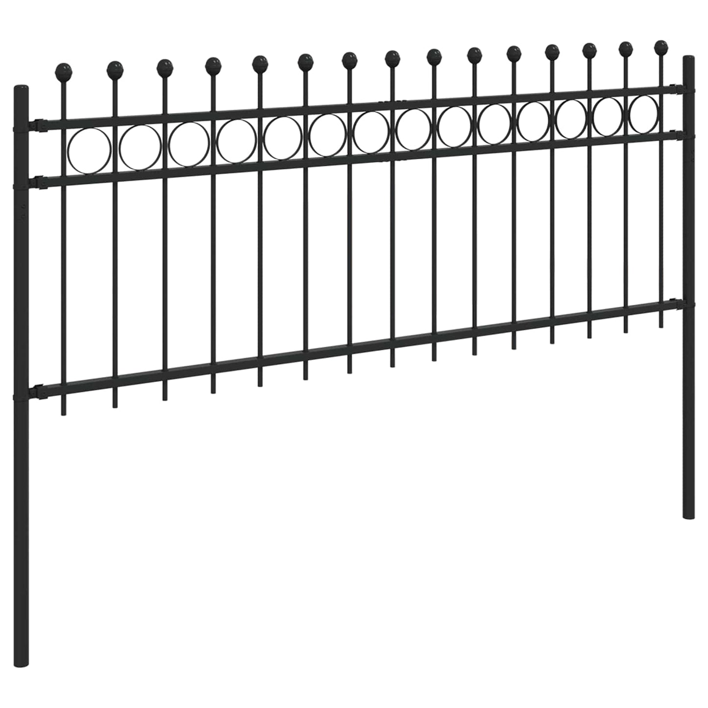 Ringhek Zwart 200 x 130 cm Gepoedercoat staal