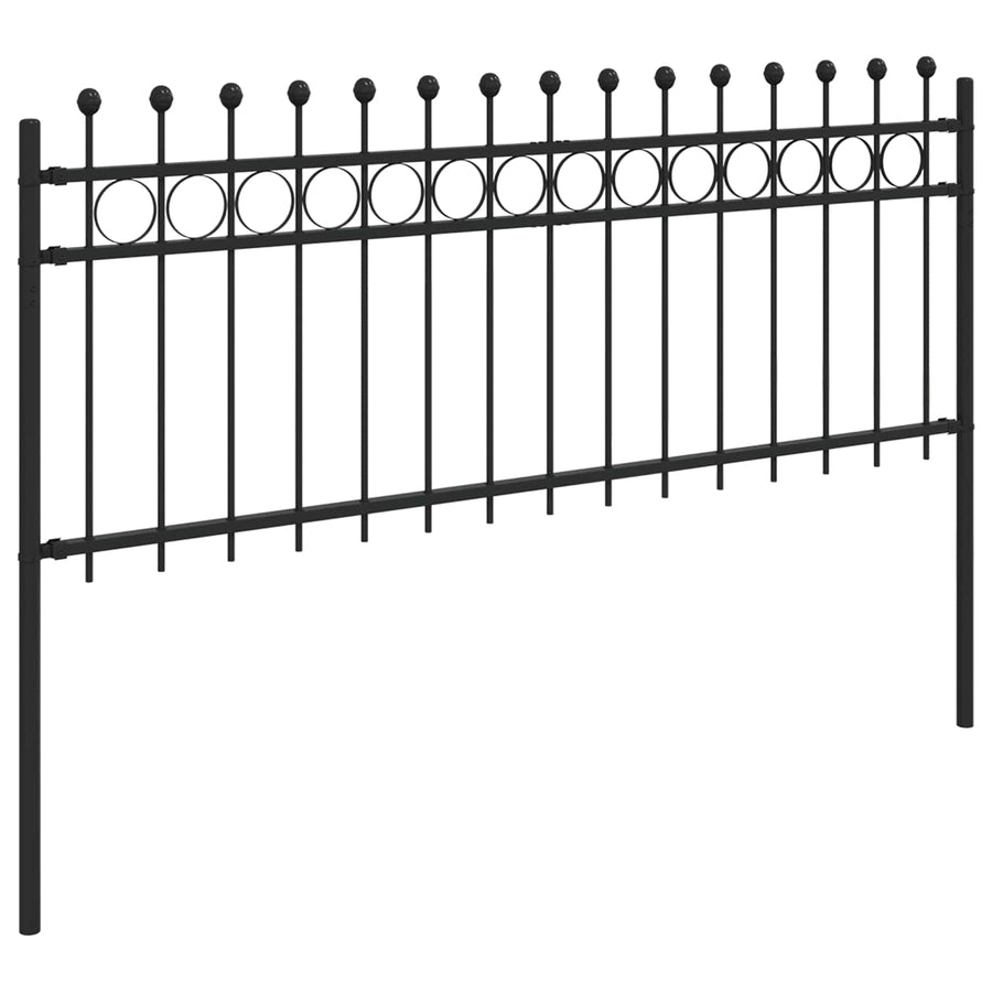 Ringhek Zwart 200 x 130 cm Gepoedercoat staal