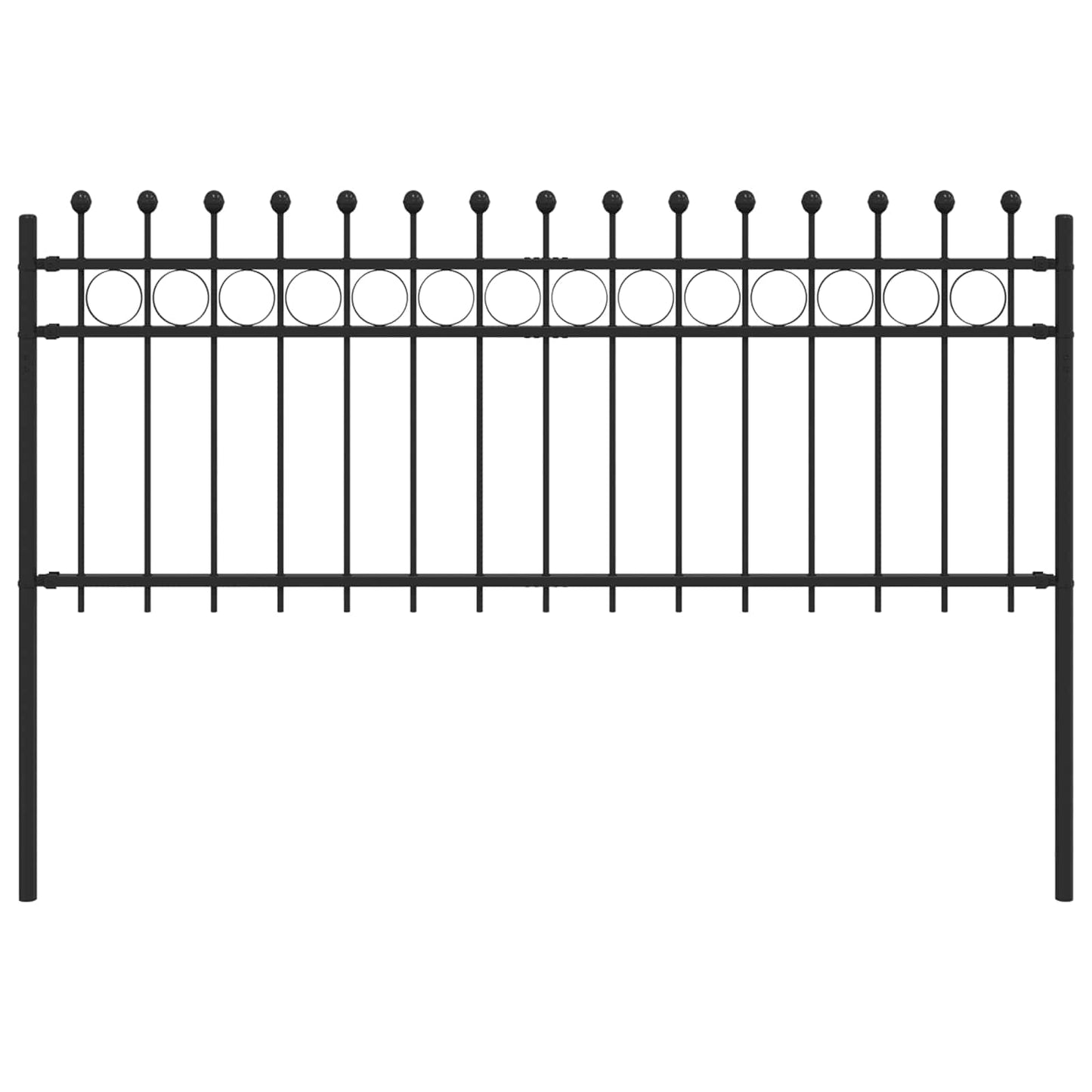 Ringhek Zwart 200 x 130 cm Gepoedercoat staal