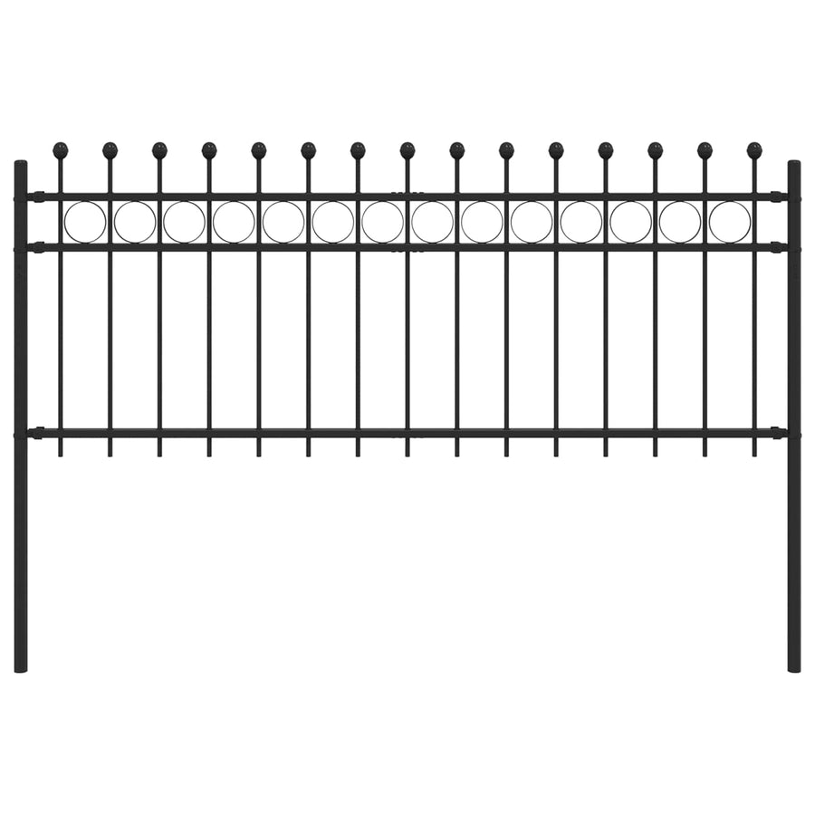 Ringhek Zwart 200 x 130 cm Gepoedercoat staal