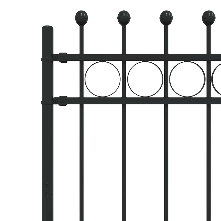 Ringhek Zwart 200 x 150 cm Gepoedercoat staal