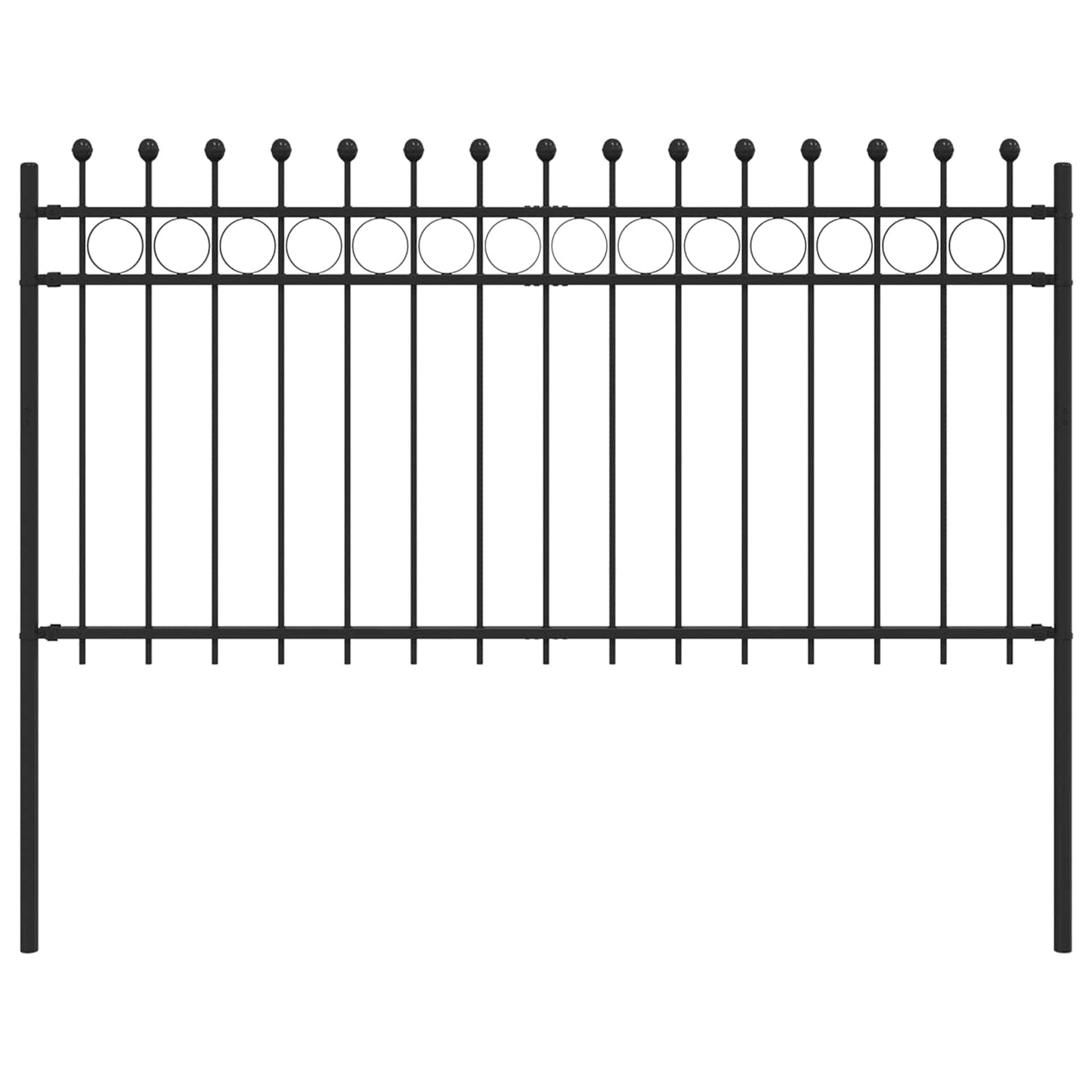 Ringhek Zwart 200 x 150 cm Gepoedercoat staal