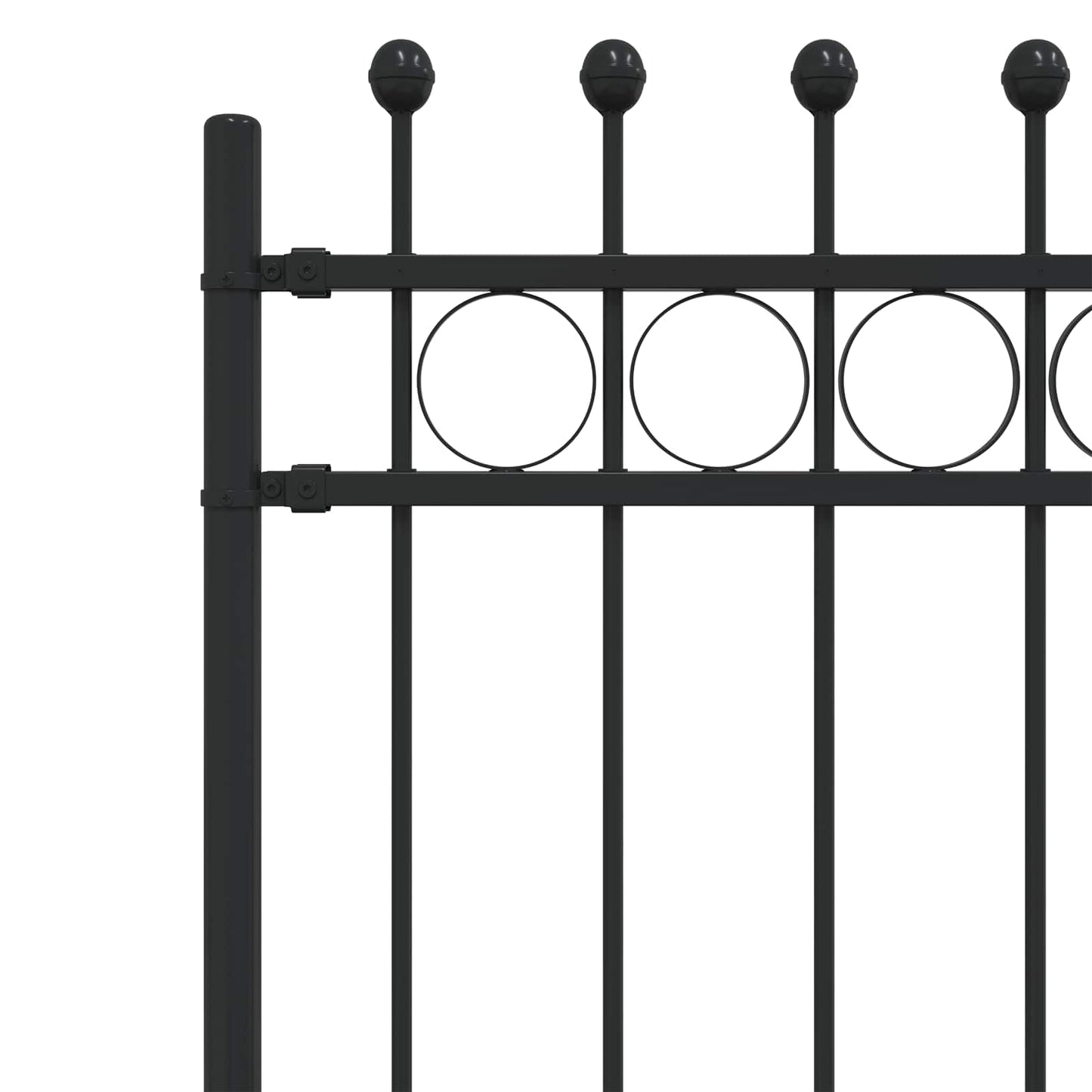 Ringhek Zwart 200 x 130 cm Gepoedercoat staal