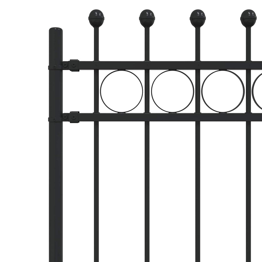 Ringhek Zwart 200 x 130 cm Gepoedercoat staal