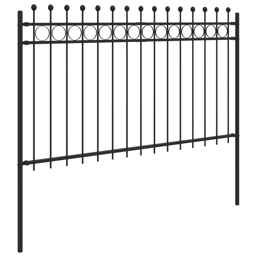 Ringhek Zwart 200 x 130 cm Gepoedercoat staal