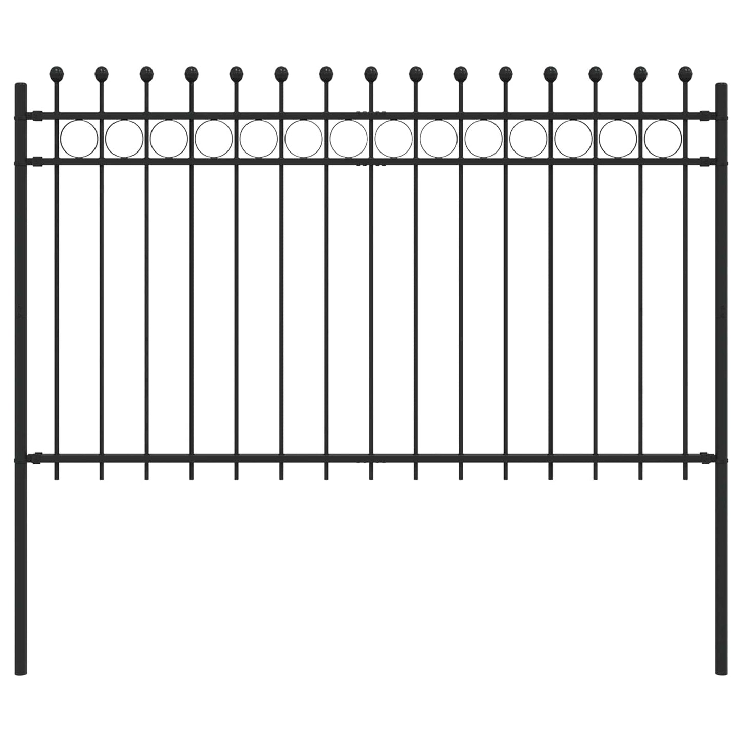 Ringhek Zwart 200 x 130 cm Gepoedercoat staal