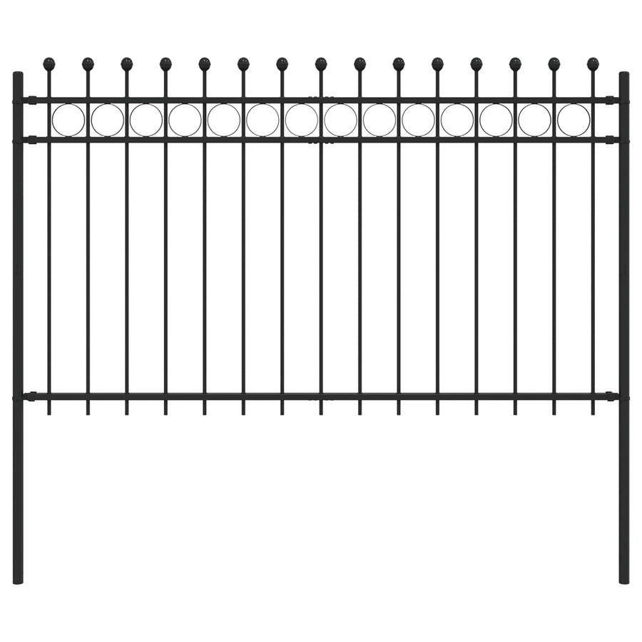 Ringhek Zwart 200 x 130 cm Gepoedercoat staal
