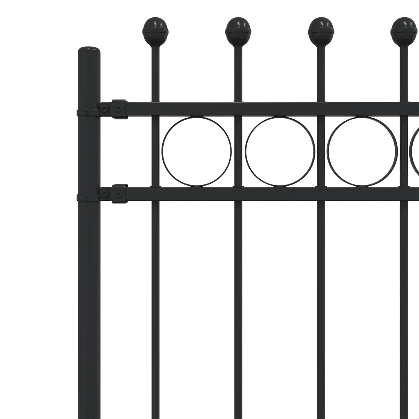Ringhek Zwart 200 x 200 cm Gepoedercoat staal