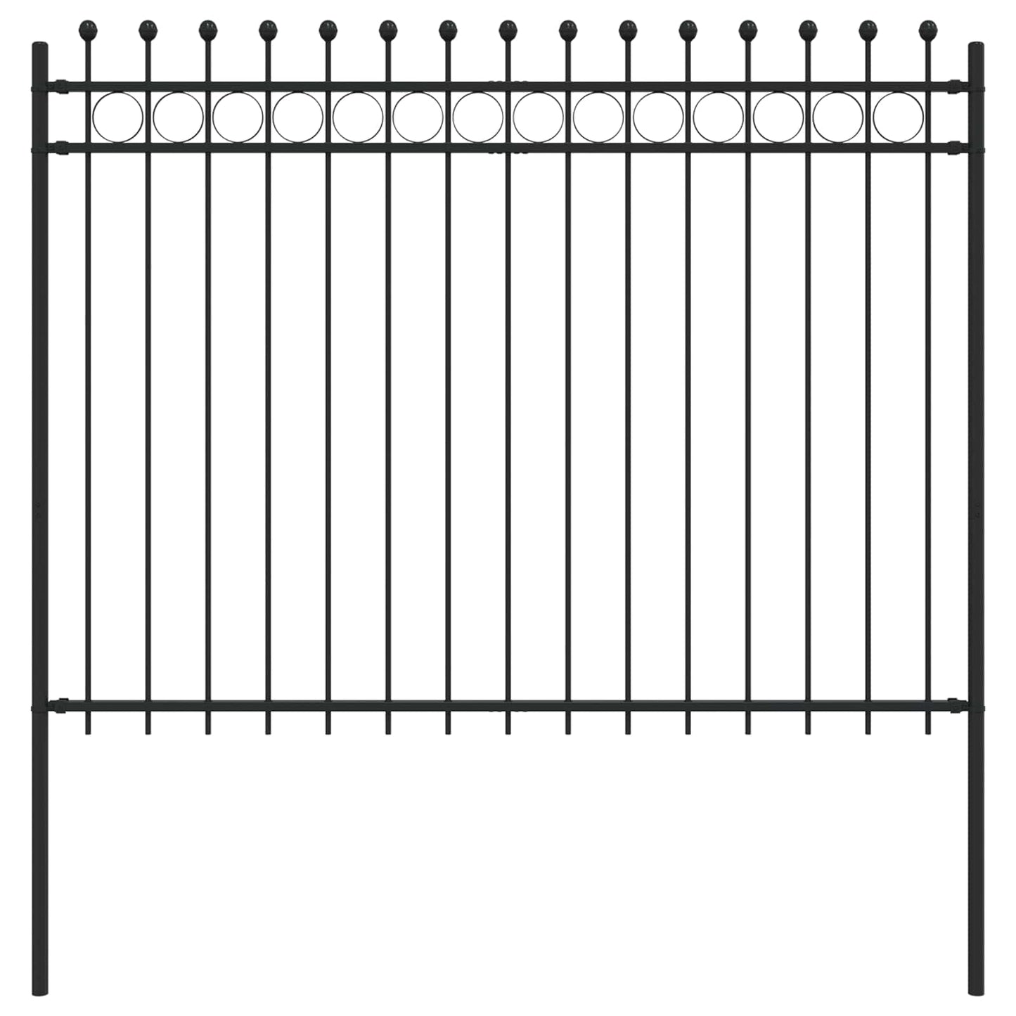 Ringhek Zwart 200 x 200 cm Gepoedercoat staal