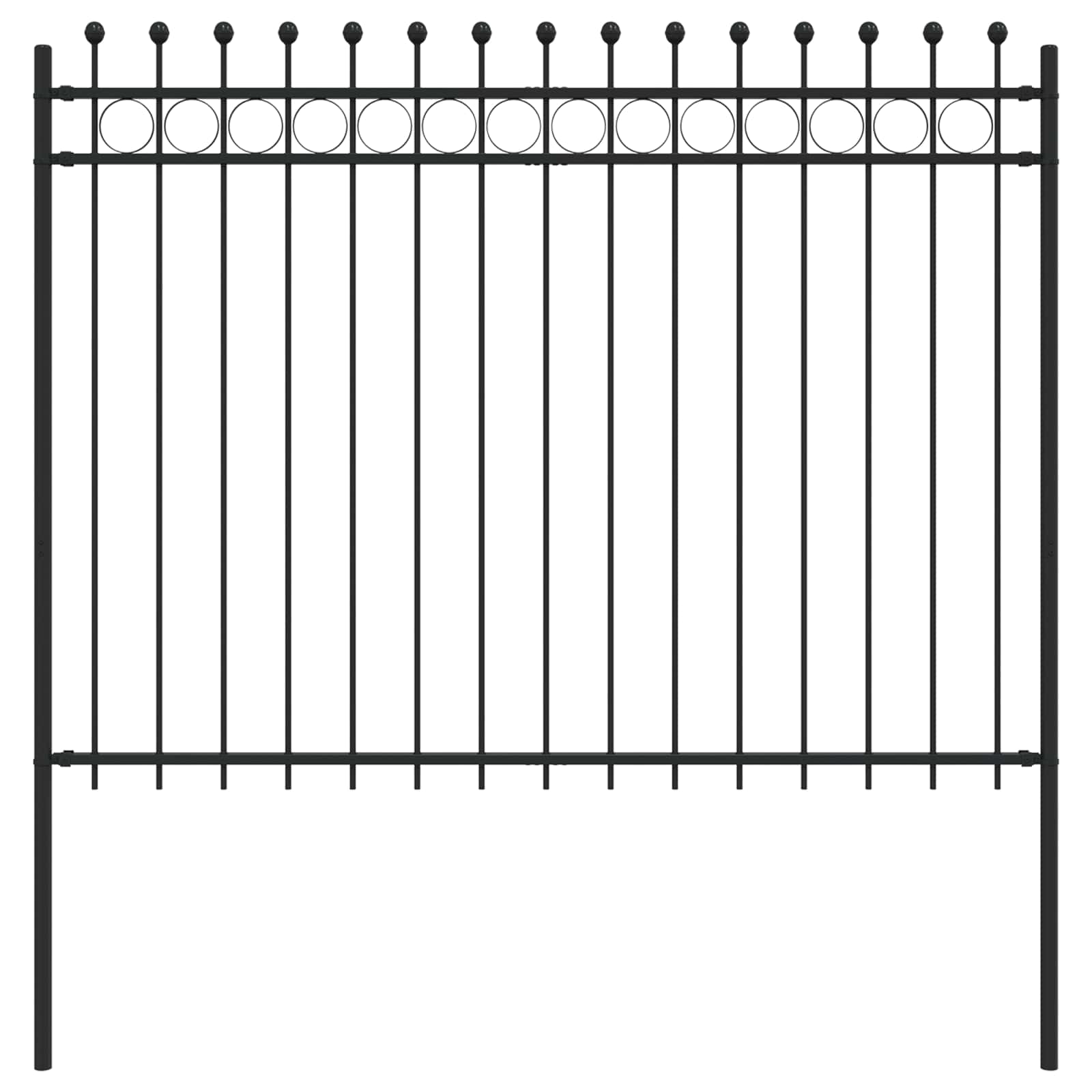 Ringhek Zwart 200 x 200 cm Gepoedercoat staal