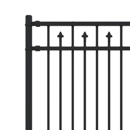 Spike Hek Zwart 200 x 110 cm Gepoedercoat staal
