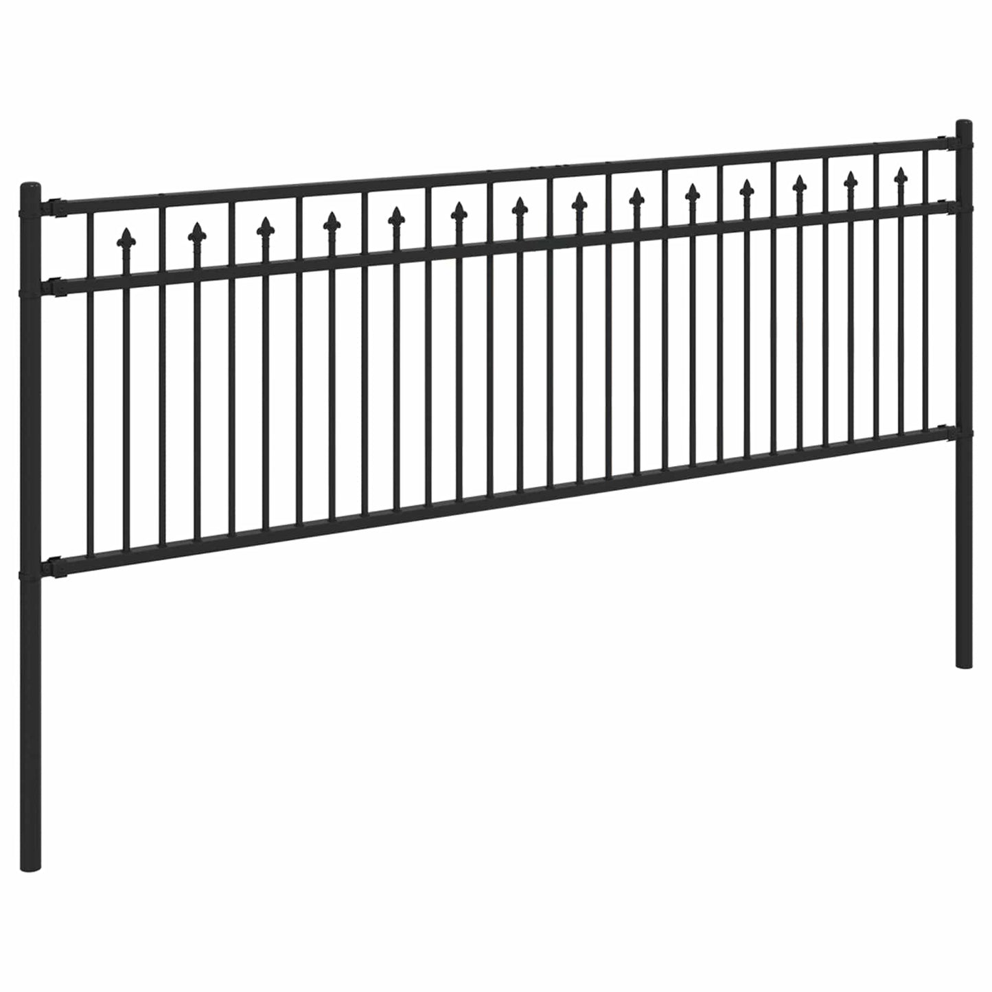 Spike Hek Zwart 200 x 110 cm Gepoedercoat staal