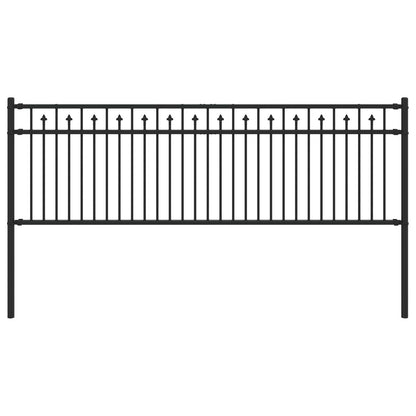 Spike Hek Zwart 200 x 110 cm Gepoedercoat staal