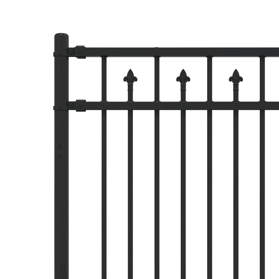 Spike Hek Zwart 200 x 130 cm Gepoedercoat staal