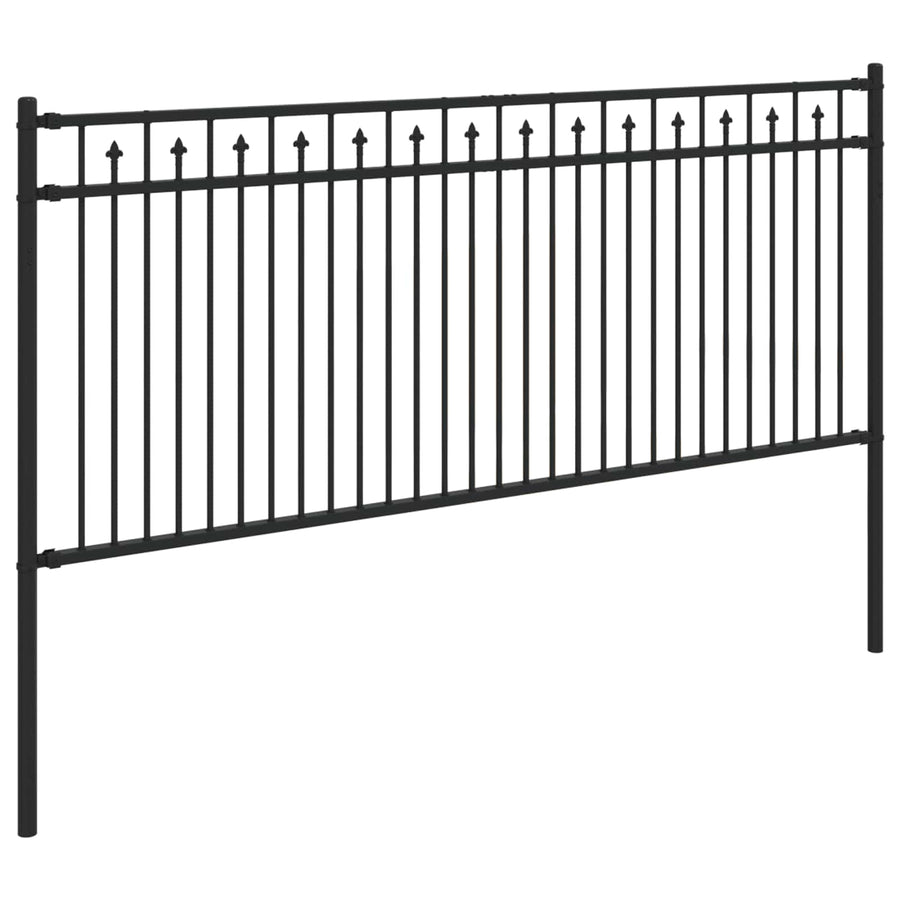 Spike Hek Zwart 200 x 130 cm Gepoedercoat staal