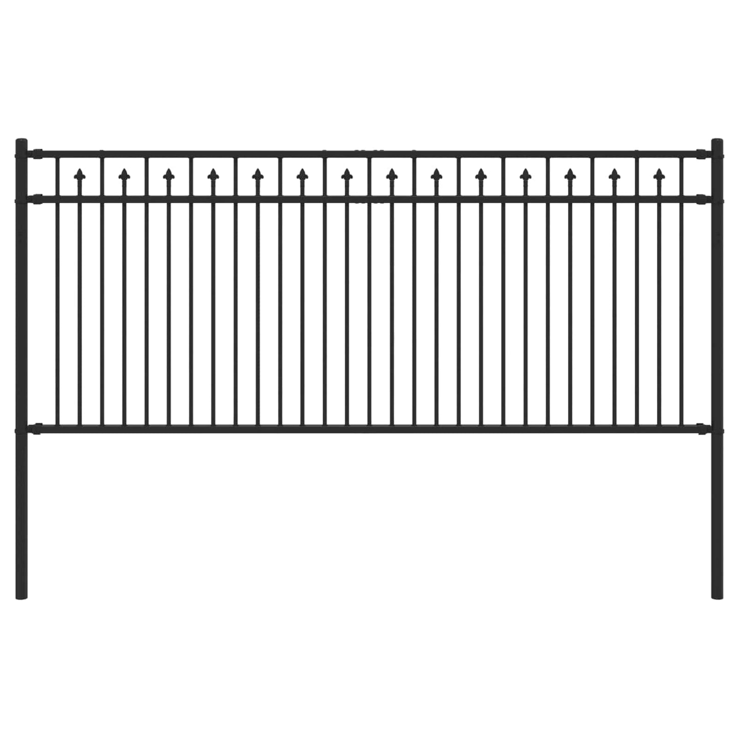Spike Hek Zwart 200 x 130 cm Gepoedercoat staal