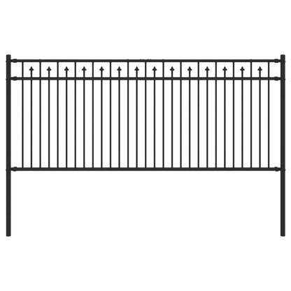 Spike Hek Zwart 200 x 130 cm Gepoedercoat staal