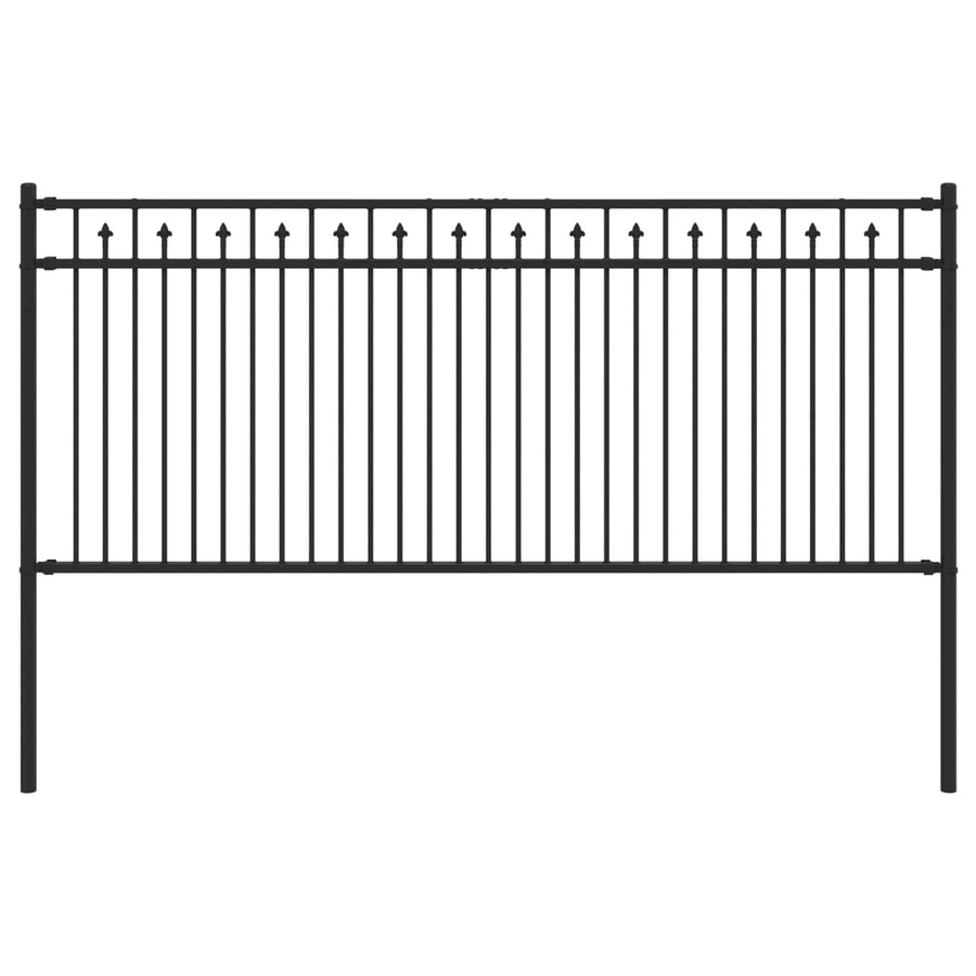 Spike Hek Zwart 200 x 130 cm Gepoedercoat staal