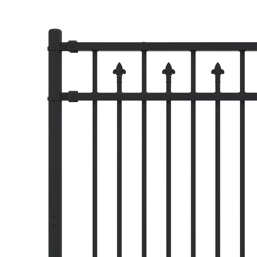 Spike Hek Zwart 200 x 150 cm Gepoedercoat staal