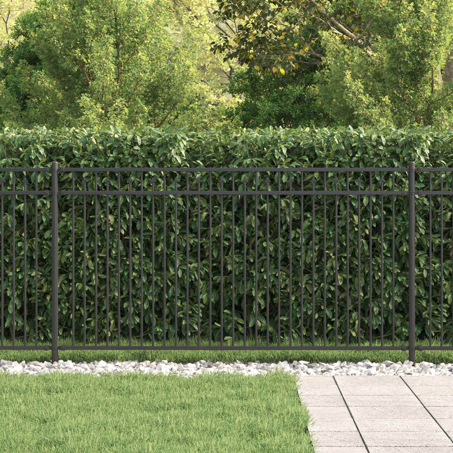 Spike Hek Zwart 200 x 150 cm Gepoedercoat staal