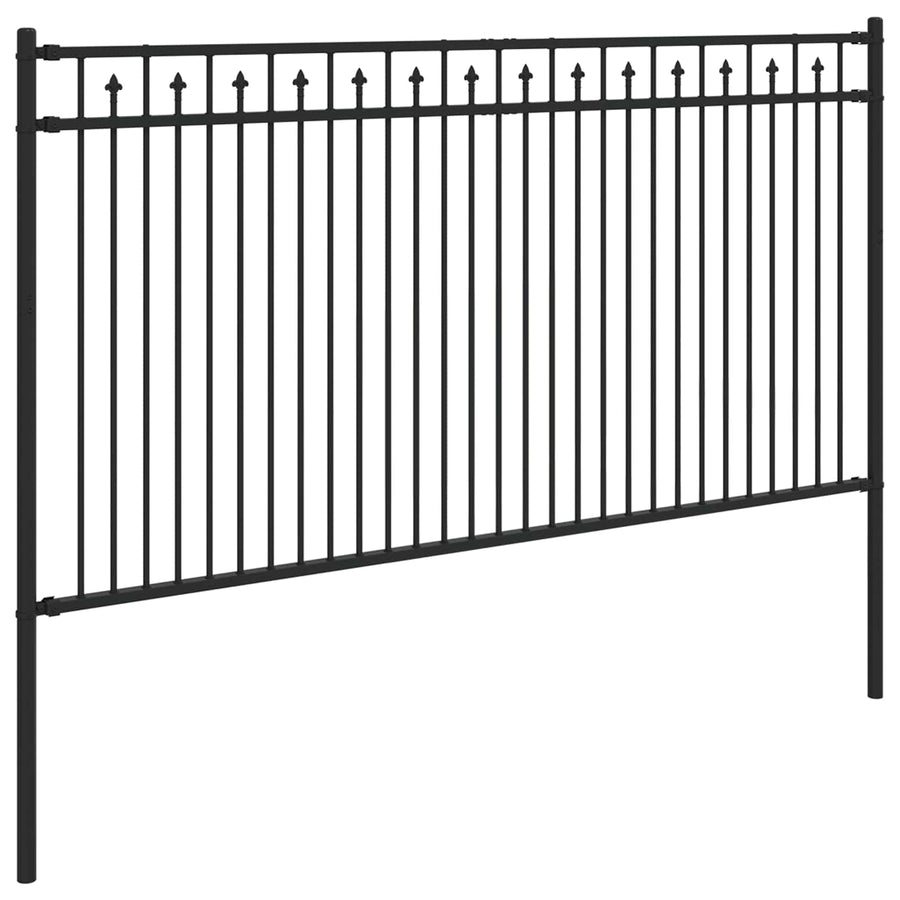 Spike Hek Zwart 200 x 150 cm Gepoedercoat staal