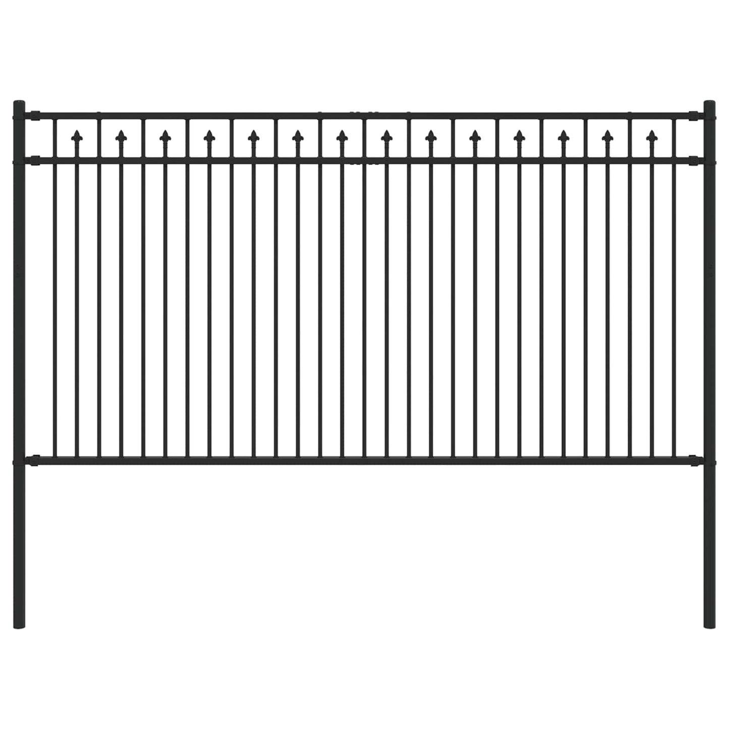Spike Hek Zwart 200 x 150 cm Gepoedercoat staal