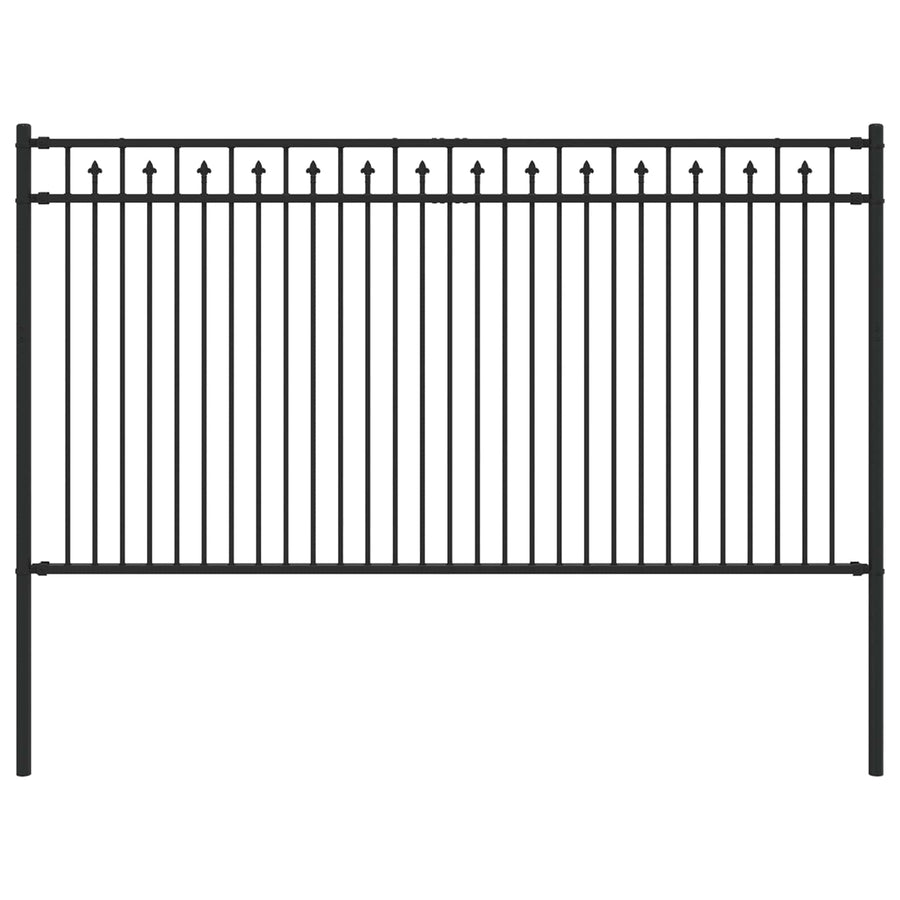 Spike Hek Zwart 200 x 150 cm Gepoedercoat staal