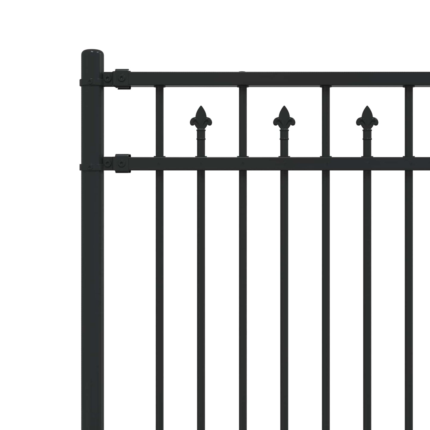 Spike Hek Zwart 200 x 166 cm Gepoedercoat staal