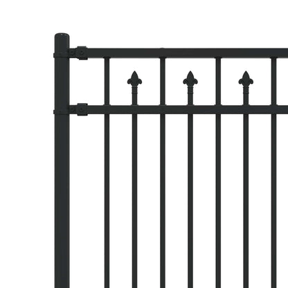Spike Hek Zwart 200 x 166 cm Gepoedercoat staal