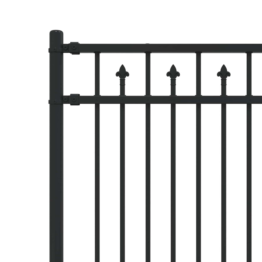 Spike Hek Zwart 200 x 166 cm Gepoedercoat staal