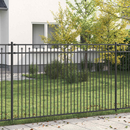Spike Hek Zwart 200 x 166 cm Gepoedercoat staal