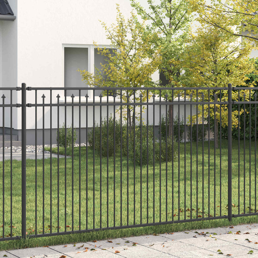 Spike Hek Zwart 200 x 166 cm Gepoedercoat staal
