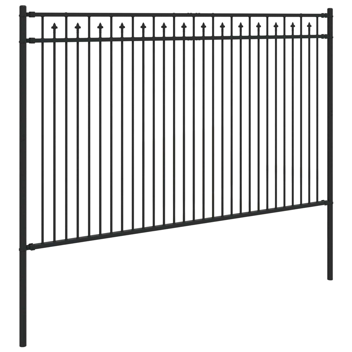 Spike Hek Zwart 200 x 166 cm Gepoedercoat staal