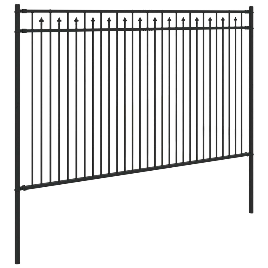 Spike Hek Zwart 200 x 166 cm Gepoedercoat staal