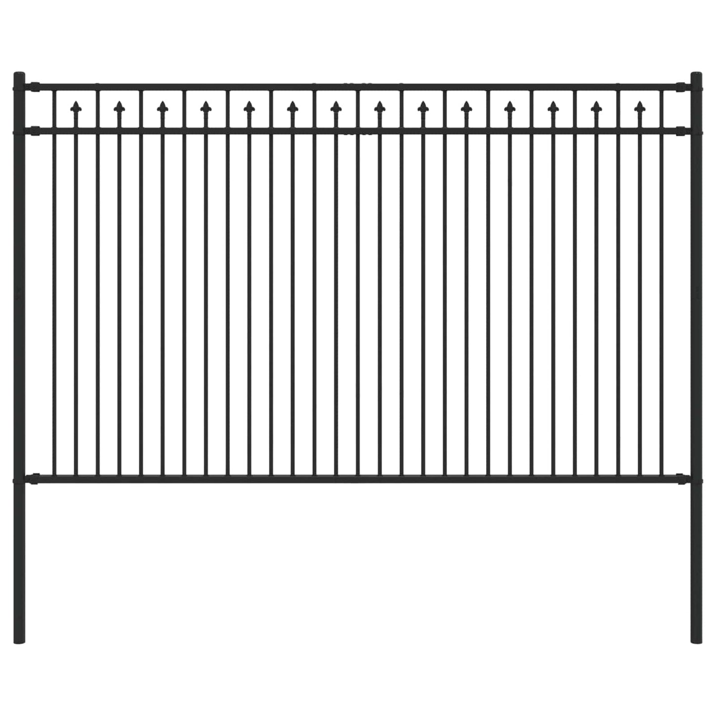 Spike Hek Zwart 200 x 166 cm Gepoedercoat staal