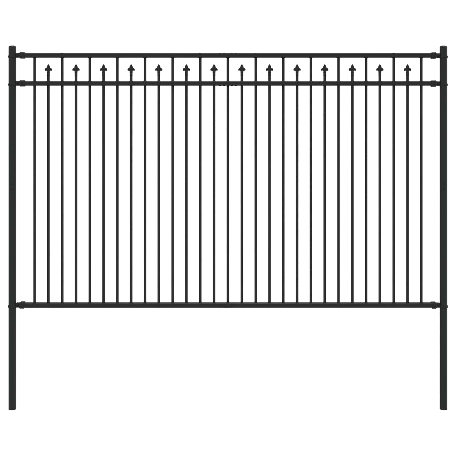 Spike Hek Zwart 200 x 166 cm Gepoedercoat staal