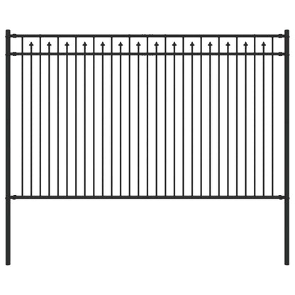 Spike Hek Zwart 200 x 166 cm Gepoedercoat staal