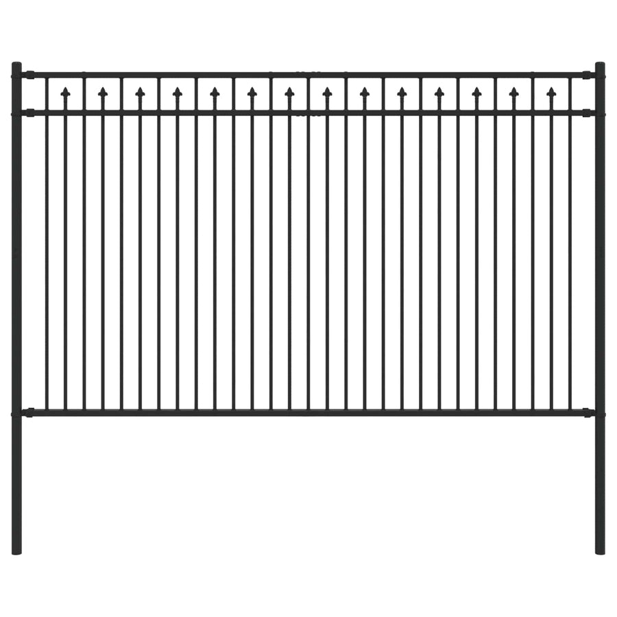 Spike Hek Zwart 200 x 166 cm Gepoedercoat staal