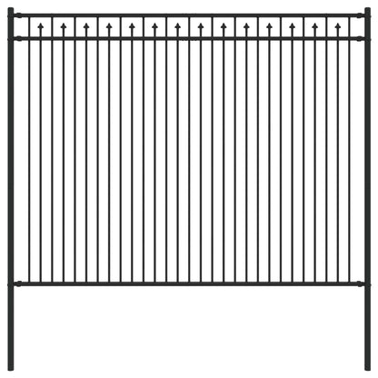 Spike Hek Zwart 200 x 200 cm Gepoedercoat staal