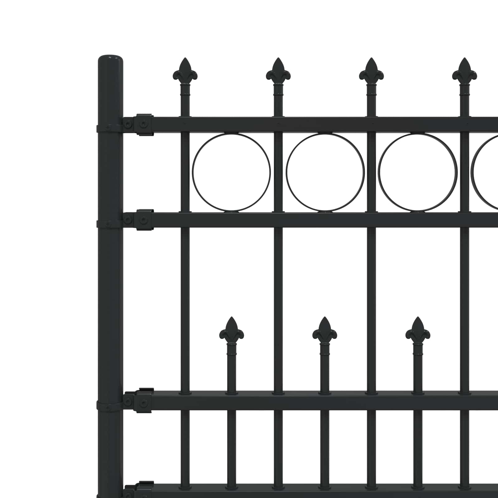 Spike Ring Hek Zwart 200 x 130 cm Gepoedercoat staal