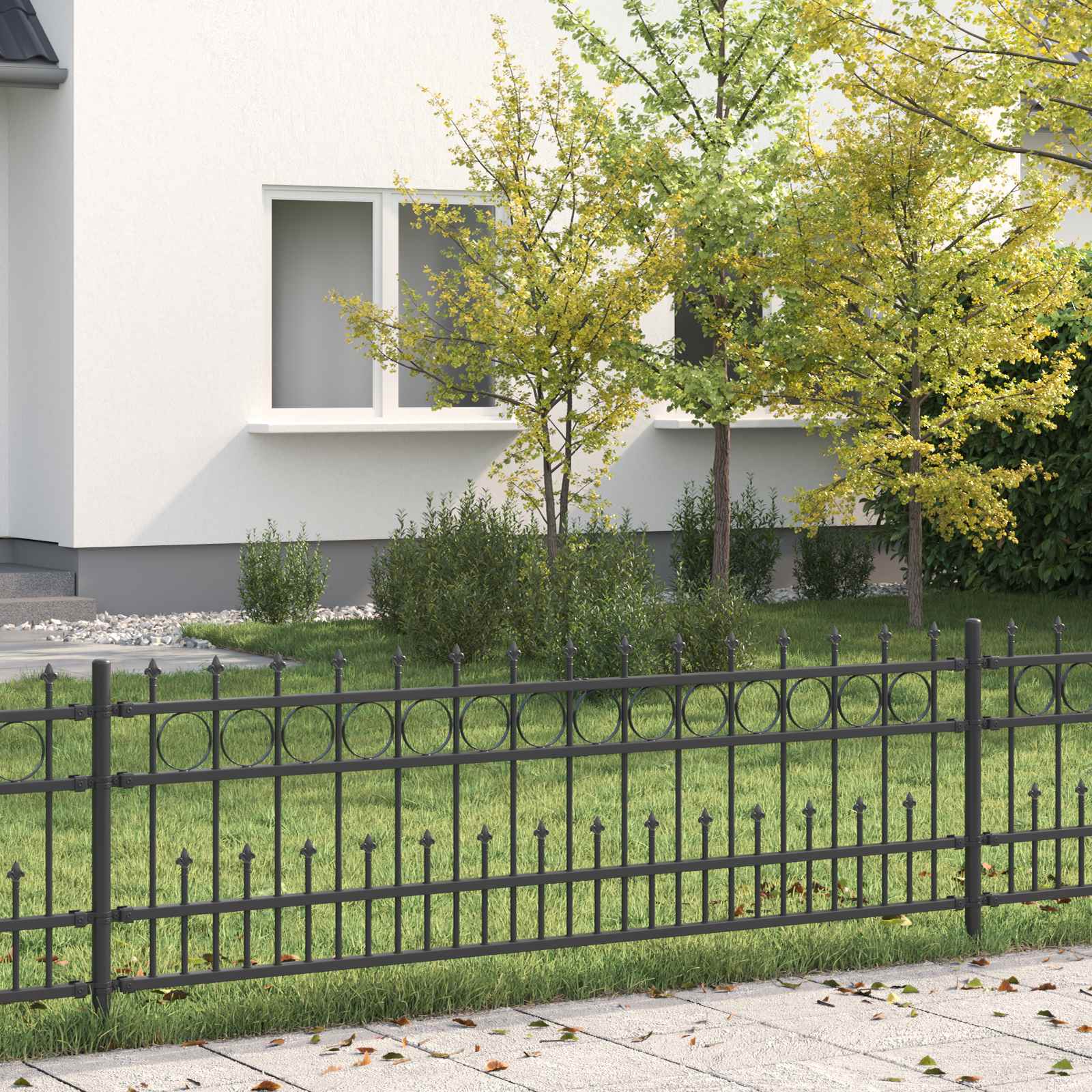 Spike Ring Hek Zwart 200 x 130 cm Gepoedercoat staal