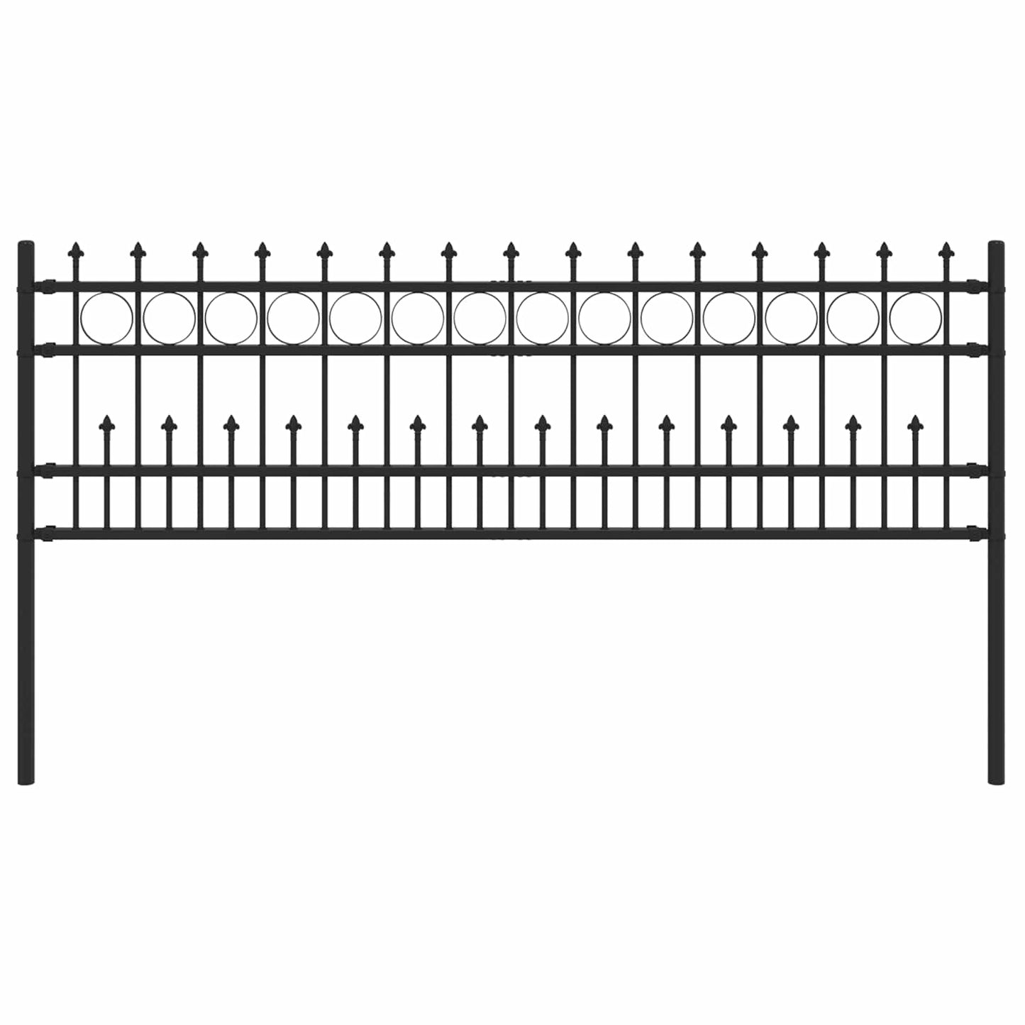 Spike Ring Hek Zwart 200 x 130 cm Gepoedercoat staal