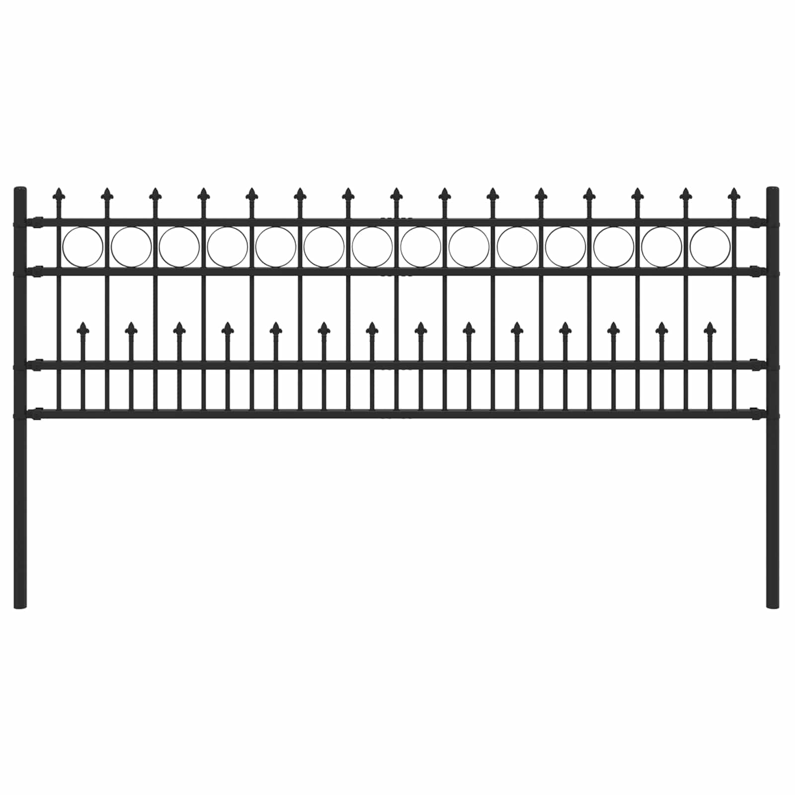 Spike Ring Hek Zwart 200 x 130 cm Gepoedercoat staal