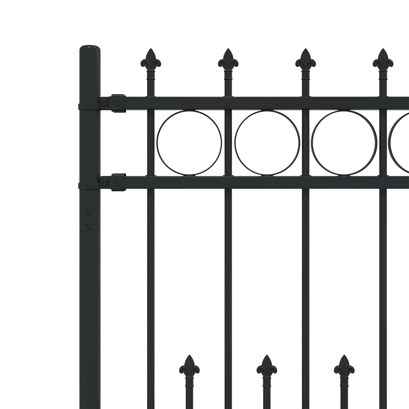 Spike Ring Hek Zwart 200 x 130 cm Gepoedercoat staal