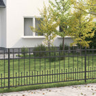 Hek 200x130 cm gepoedercoat staal zwart