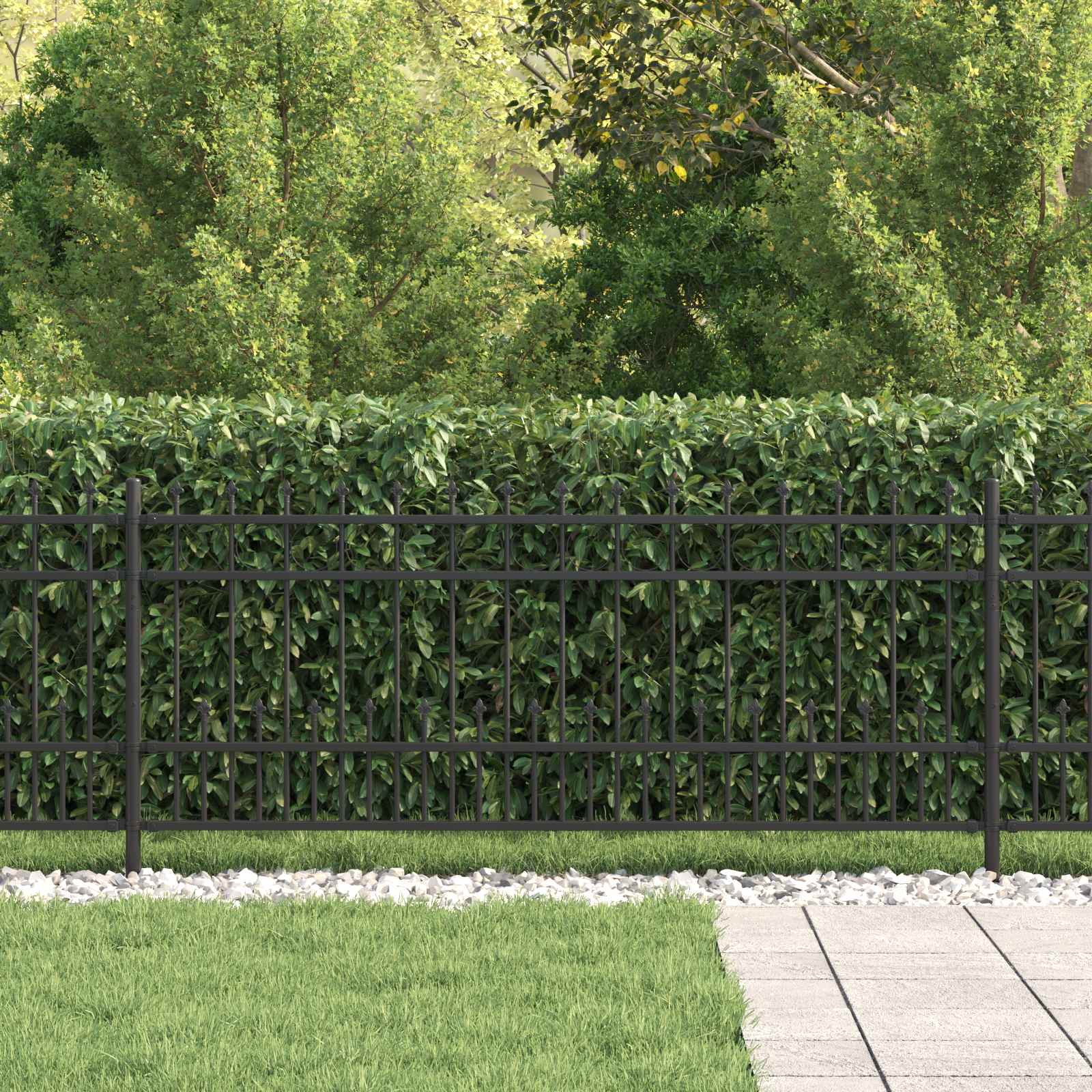 Spike Ring Hek Zwart 200 x 130 cm Gepoedercoat staal