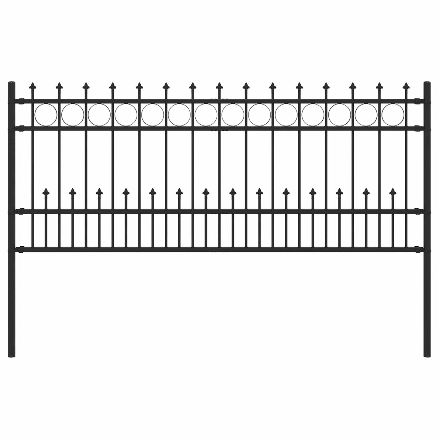 Spike Ring Hek Zwart 200 x 130 cm Gepoedercoat staal