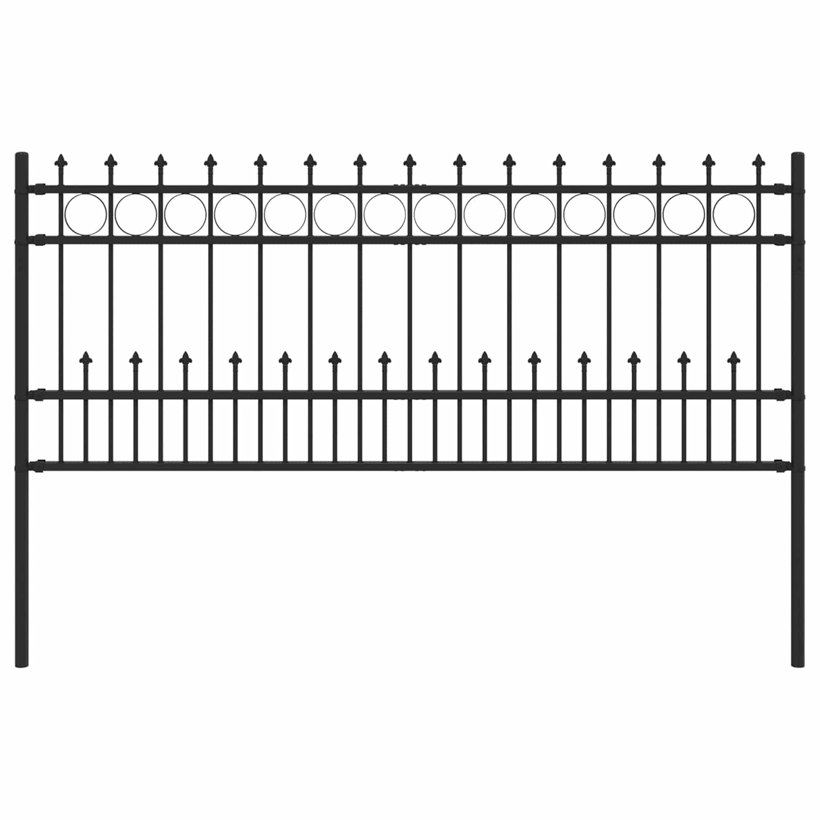 Spike Ring Hek Zwart 200 x 130 cm Gepoedercoat staal