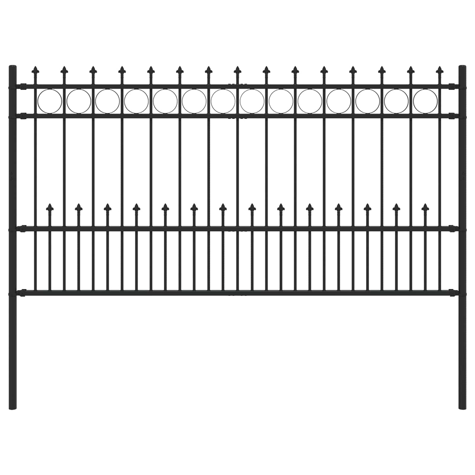 Spike Ring Hek Zwart 200 x 150 cm Gepoedercoat staal