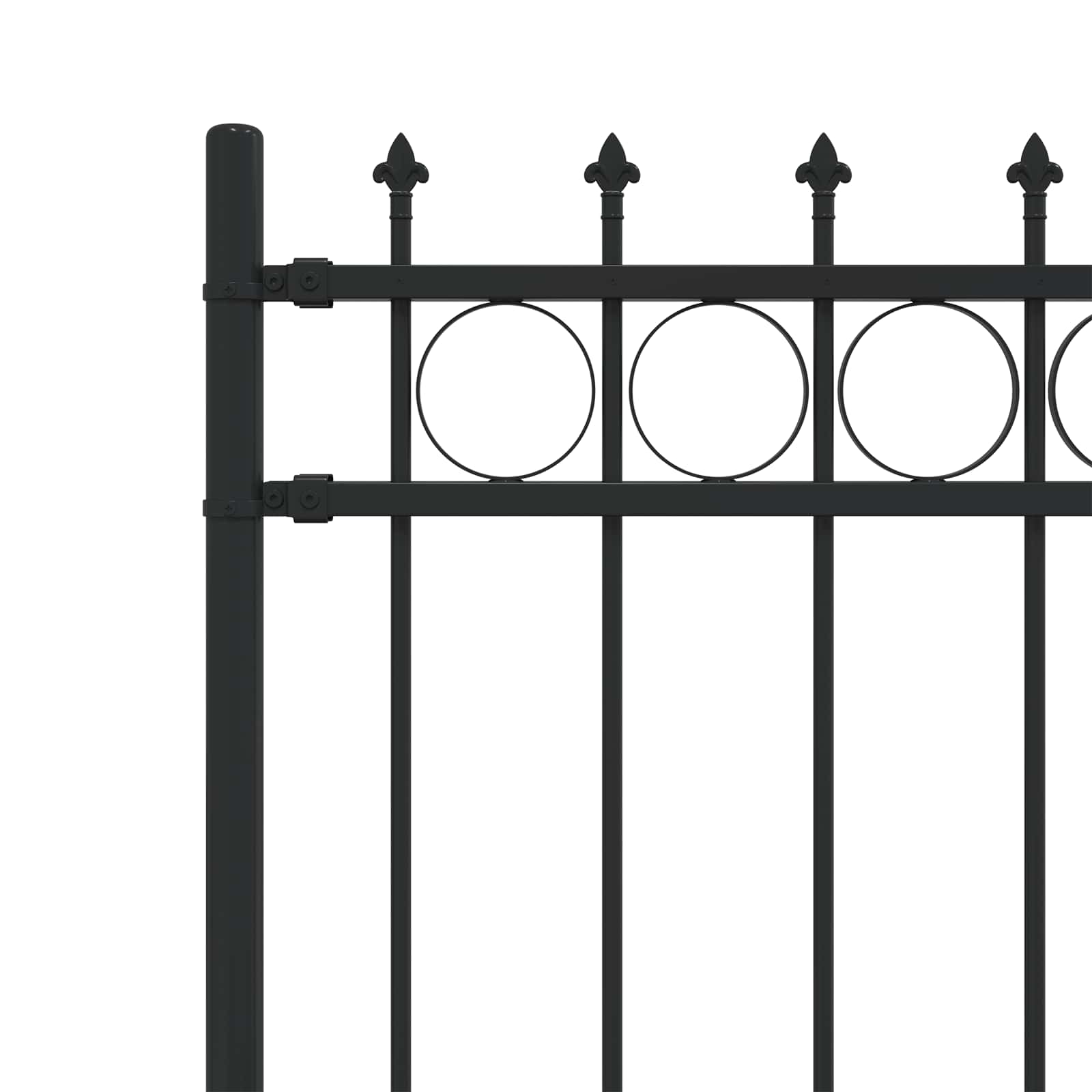 Spike Ring Hek Zwart 200 x 130 cm Gepoedercoat staal